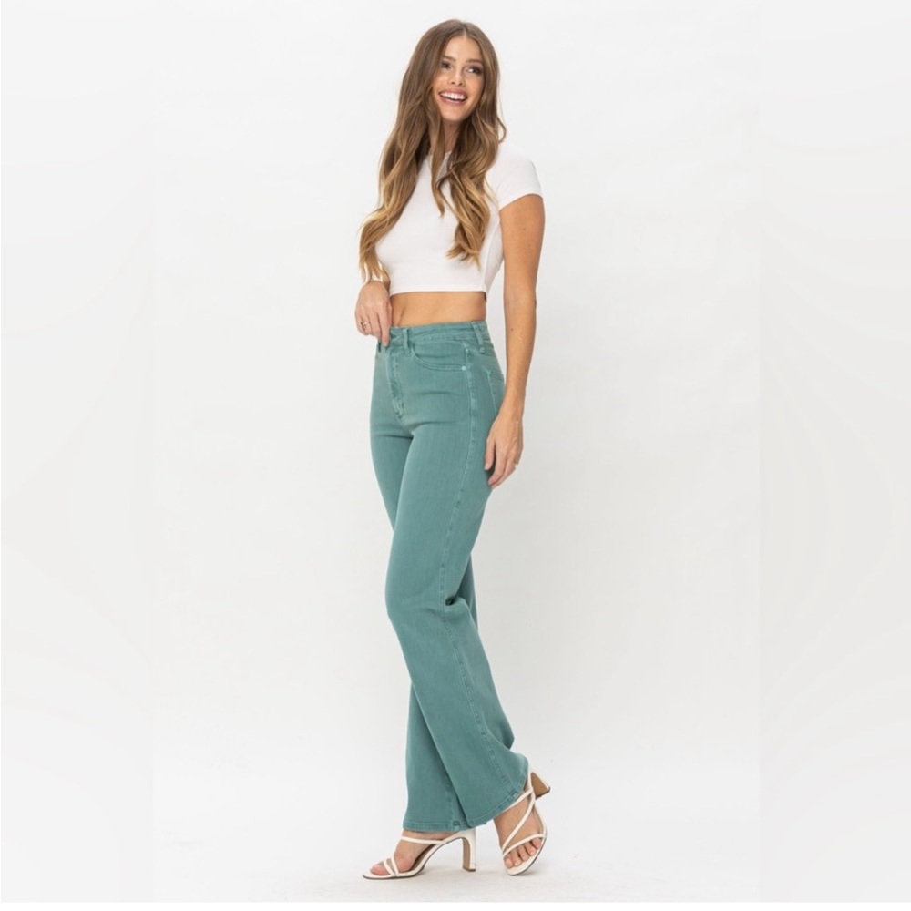 Judy Blue high rise straight wide leg jeans
